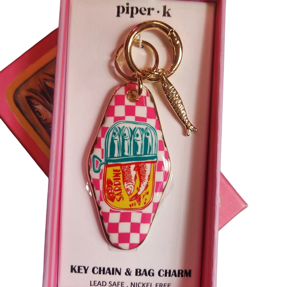 Piper K Sardine Bag Charm Keychain